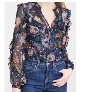 Veronica Beard Multicolor Floral Blouse